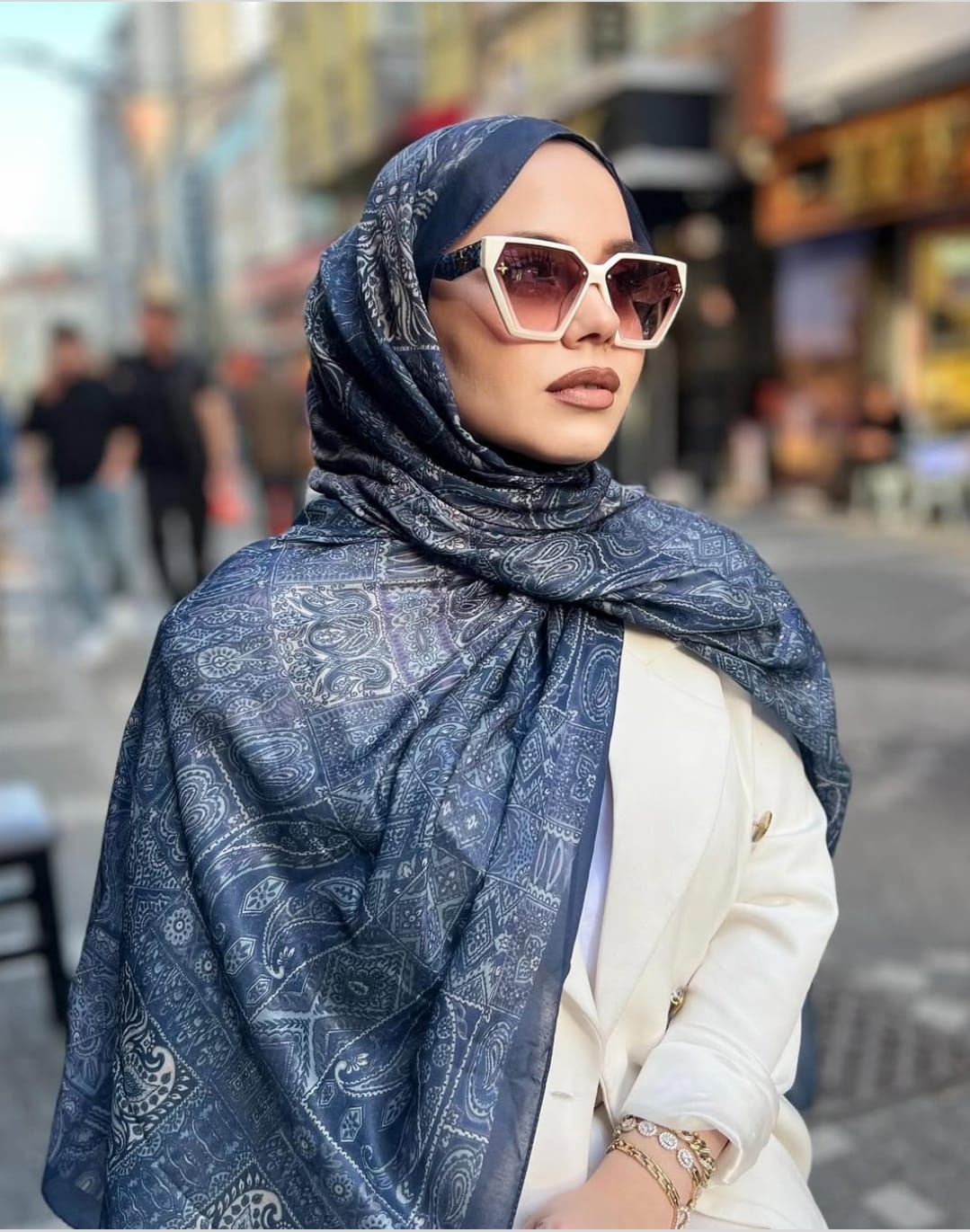 Elegant Silk paisley hijabs