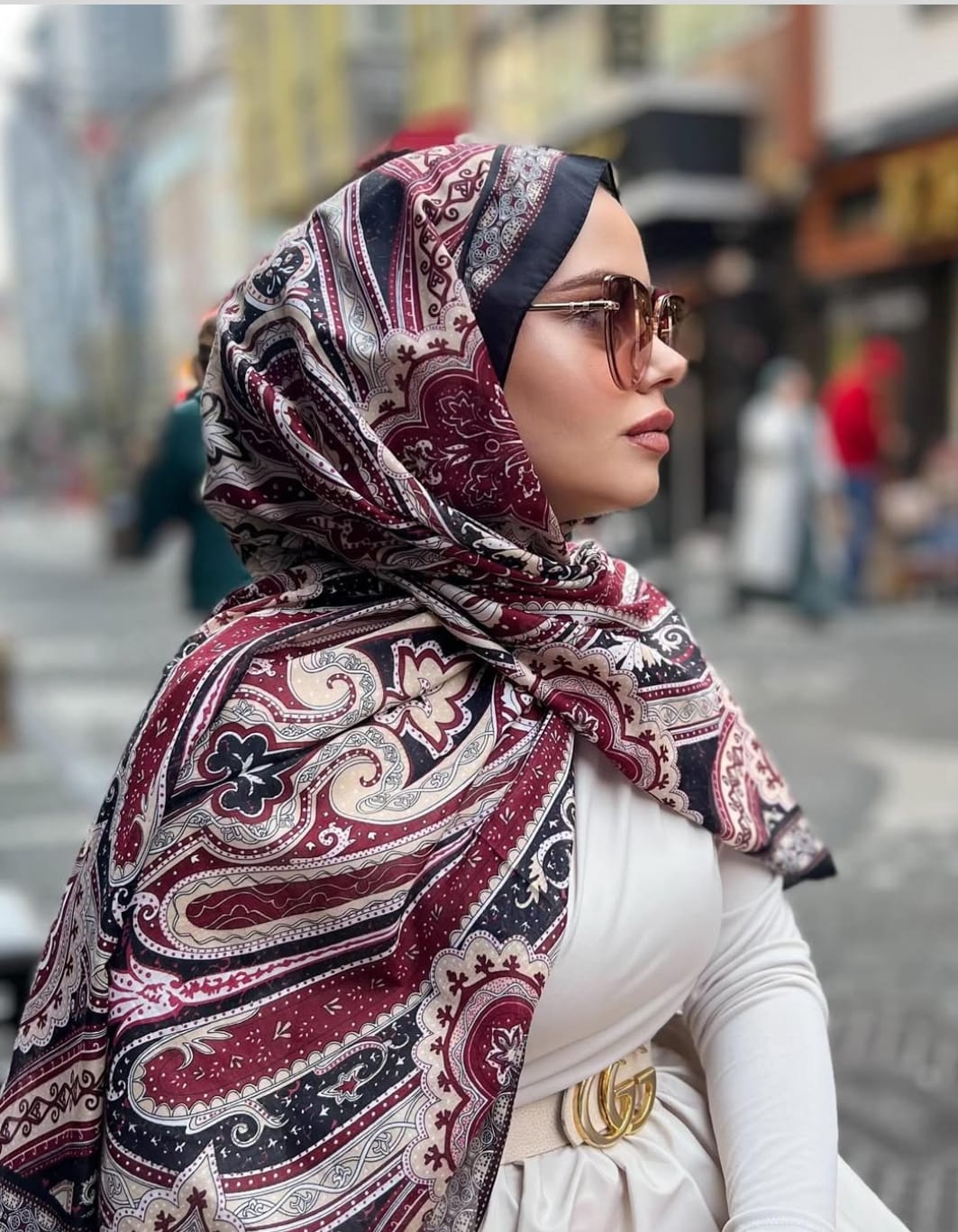 Elegant Silk paisley hijabs