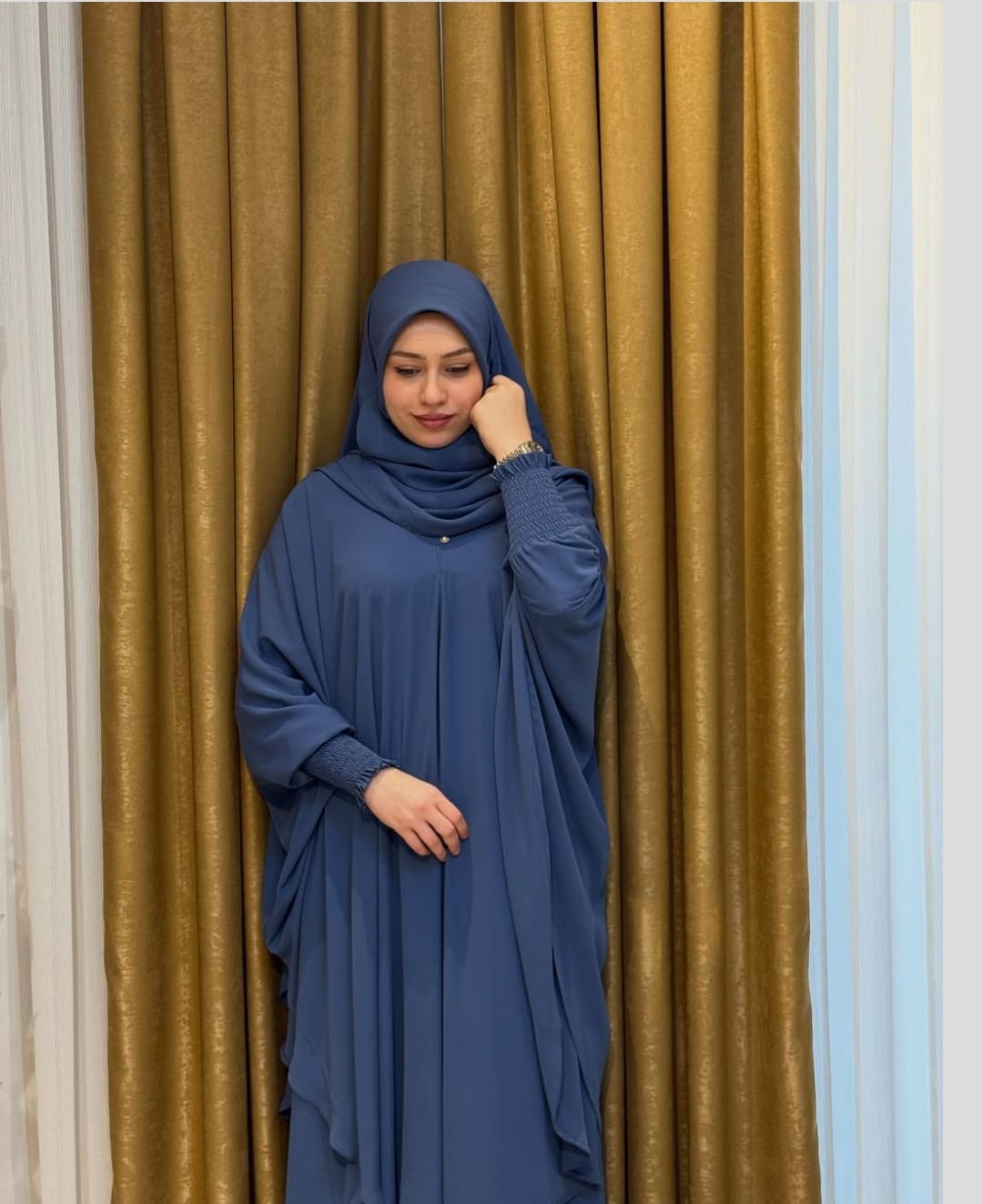 Product Title: 3-Piece Modest Khimar Set – Elegant Butterfly Khimar with Skirt & Headscarf