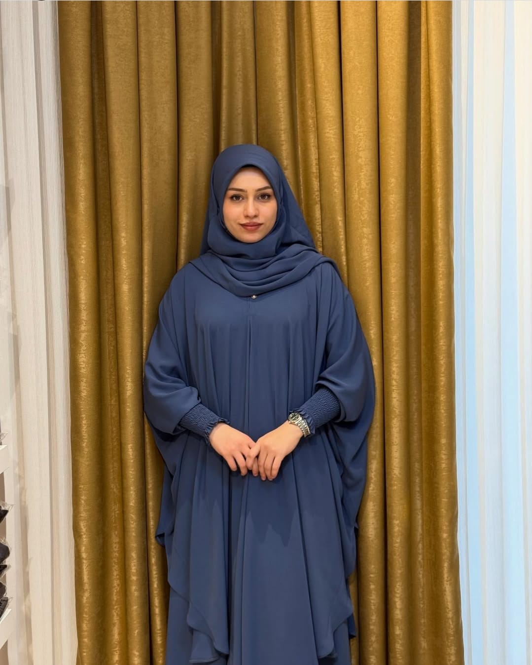 Product Title: 3-Piece Modest Khimar Set – Elegant Butterfly Khimar with Skirt & Headscarf